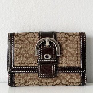 Vintage Coach Soho Signature Tri-fold Small Wallet